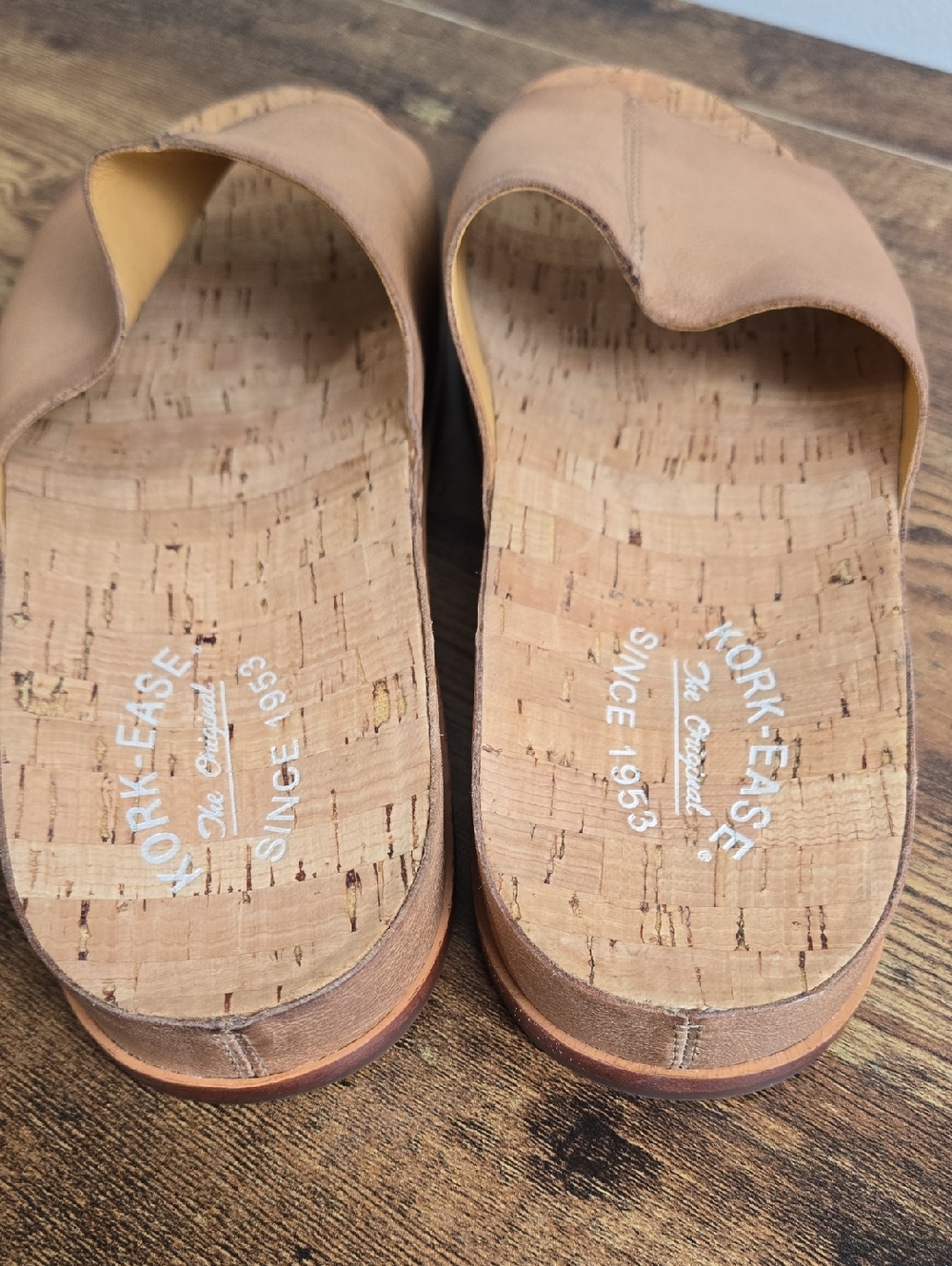 Kork-Ease Tutsi Slide Sandals Natural Leather Color Sz 10 Boho Comfy Support - Picture 5 of 9
